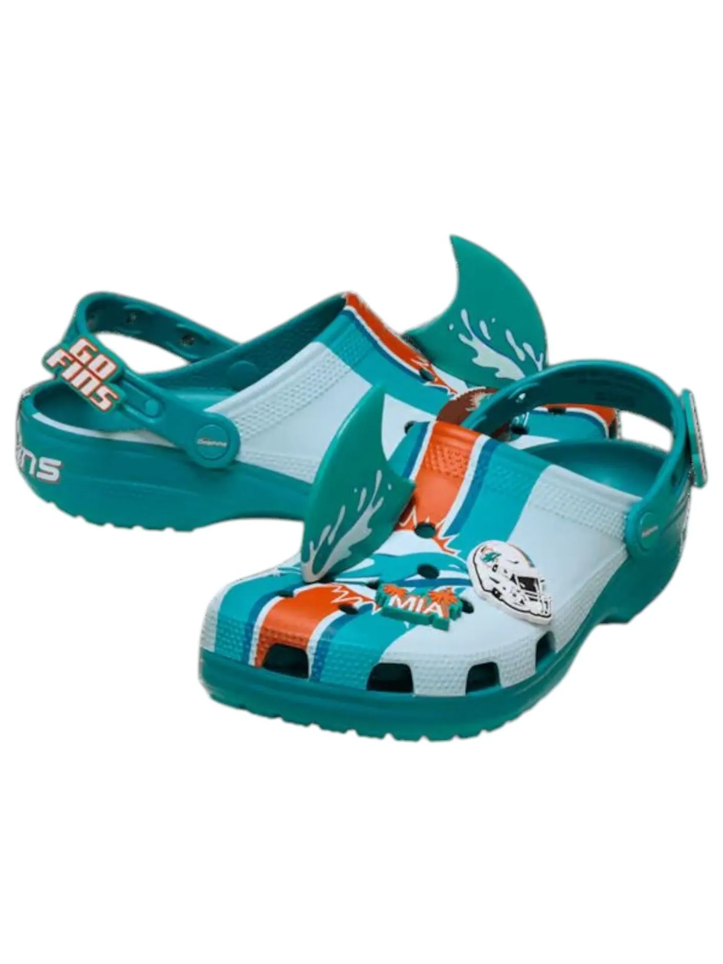 Crocs x NFL Classic Clog 'Miami Dolphins' — изображение 2 из 5, синий/оранжевый