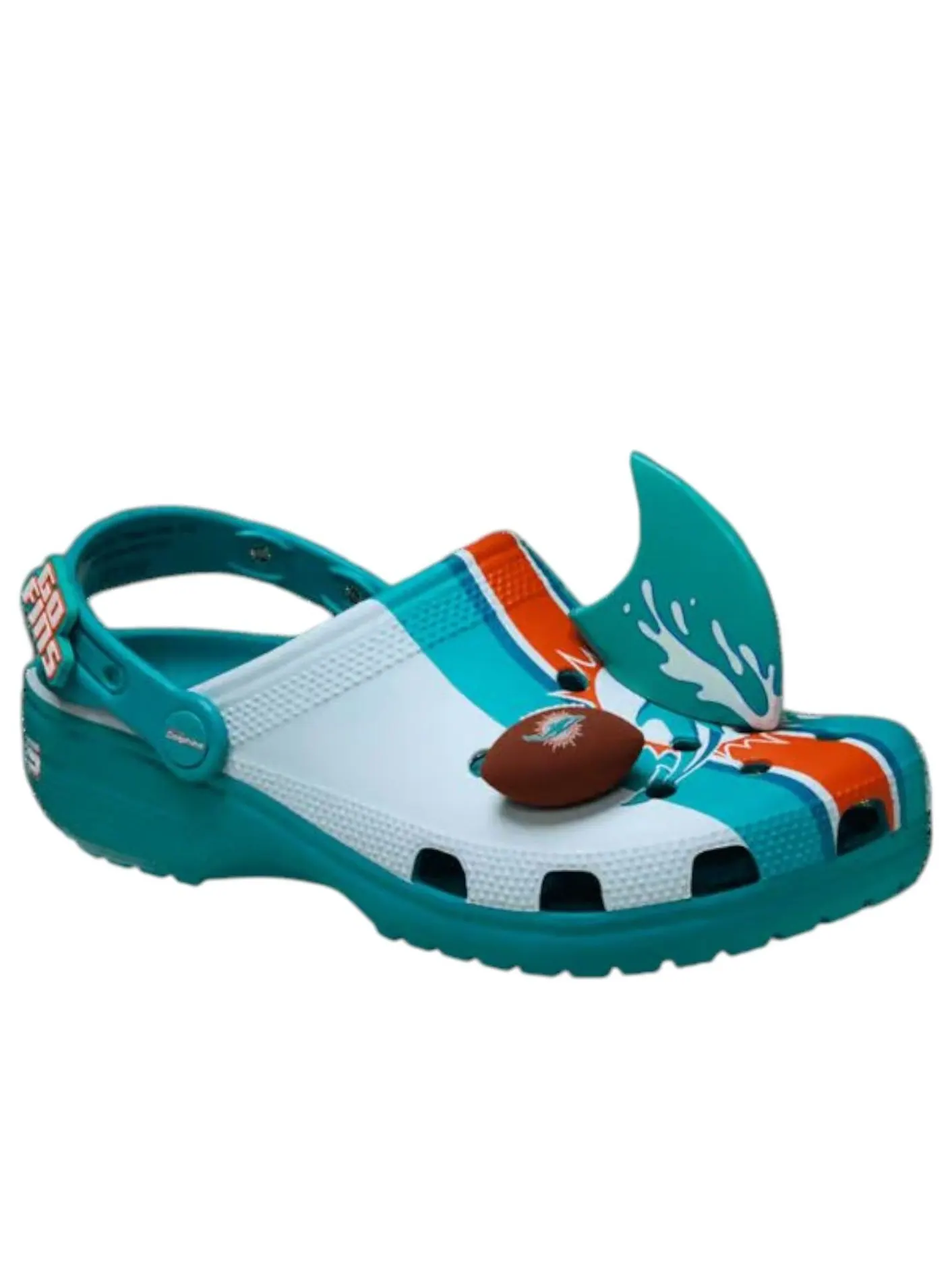 Crocs x NFL Classic Clog 'Miami Dolphins' — изображение 4 из 5, синий/оранжевый