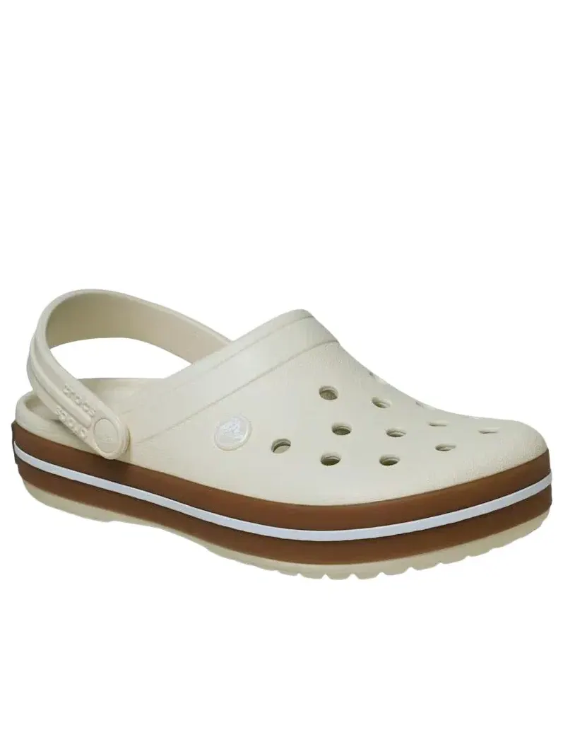 Мужские сандалии с закрытым носком Crocband Clog Crocs — изображение 3 из 7, белый