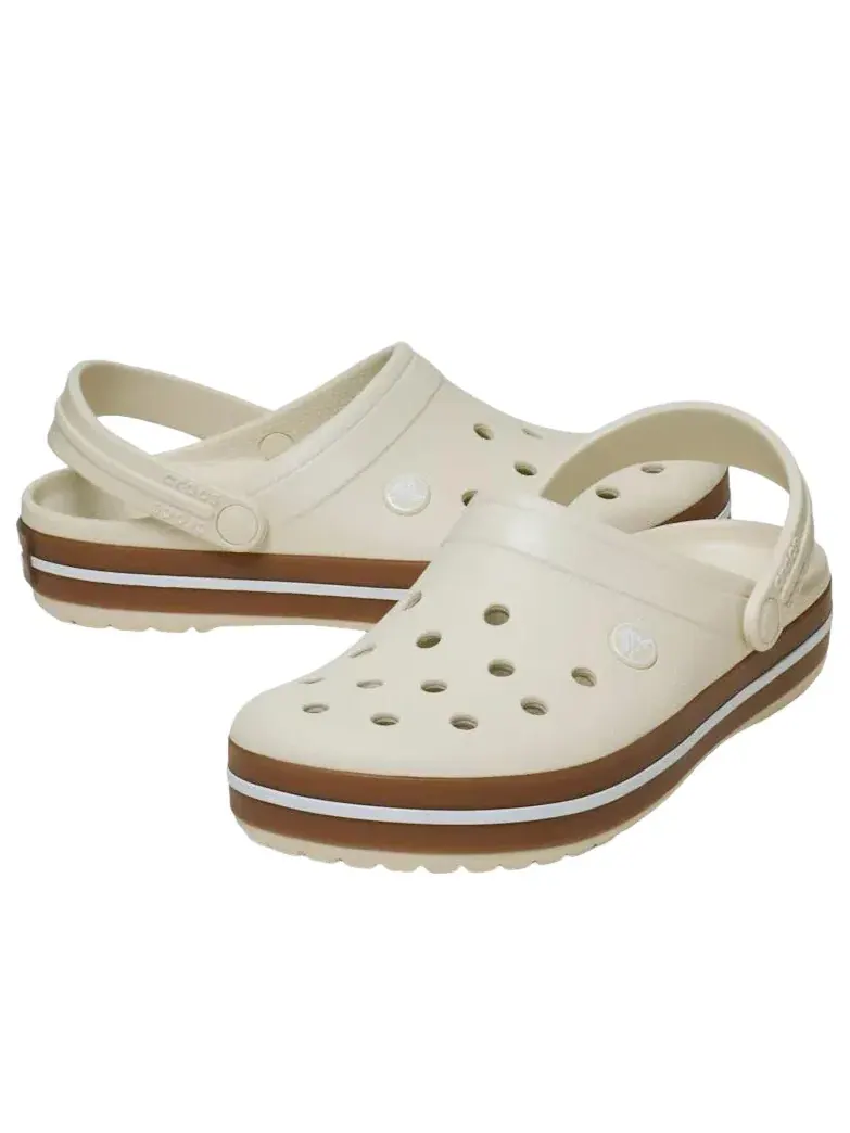 Мужские сандалии с закрытым носком Crocband Clog Crocs — изображение 4 из 7, белый