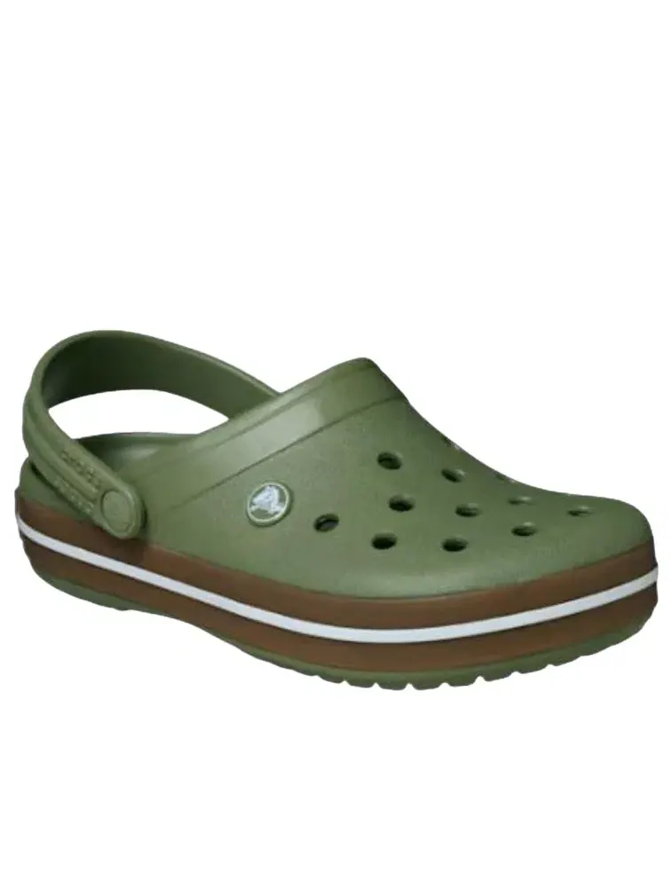 Мужские сандалии-клоги с закрытым носком Crocband Gum Cargo Crocs — изображение 2 из 6, зеленый