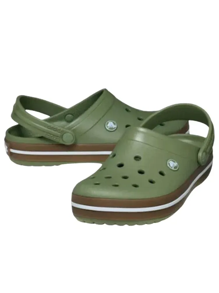 Мужские сандалии-клоги с закрытым носком Crocband Gum Cargo Crocs — изображение 3 из 6, зеленый