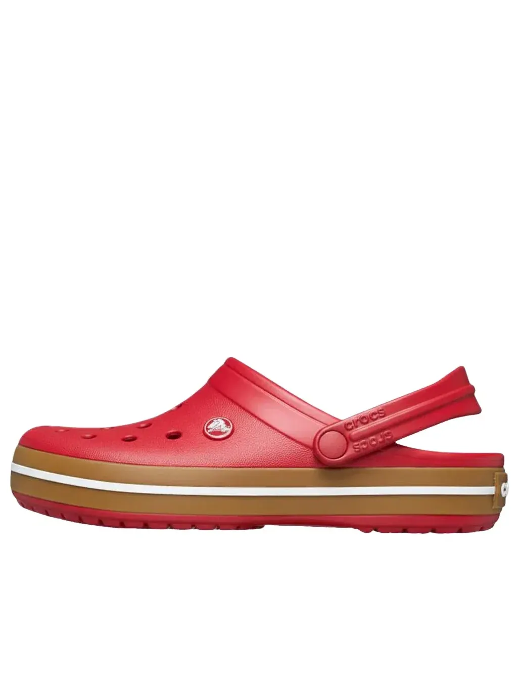 Мужские сандалии-клоги с закрытым носком Crocband Clog Court Red Crocs — изображение 1 из 6, красный