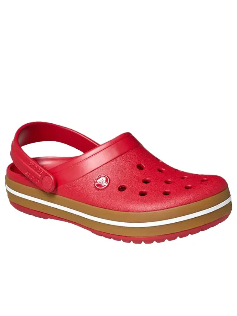 Мужские сандалии-клоги с закрытым носком Crocband Clog Court Red Crocs — изображение 3 из 6, красный