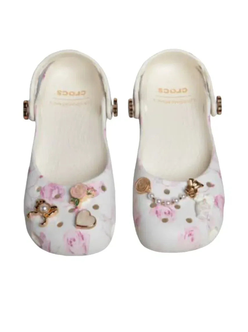 Сандалии Crocs Classic Ballet Flat Love Shack Fancy 'Oyster' 212787-159 — изображение 2 из 2, серебряный