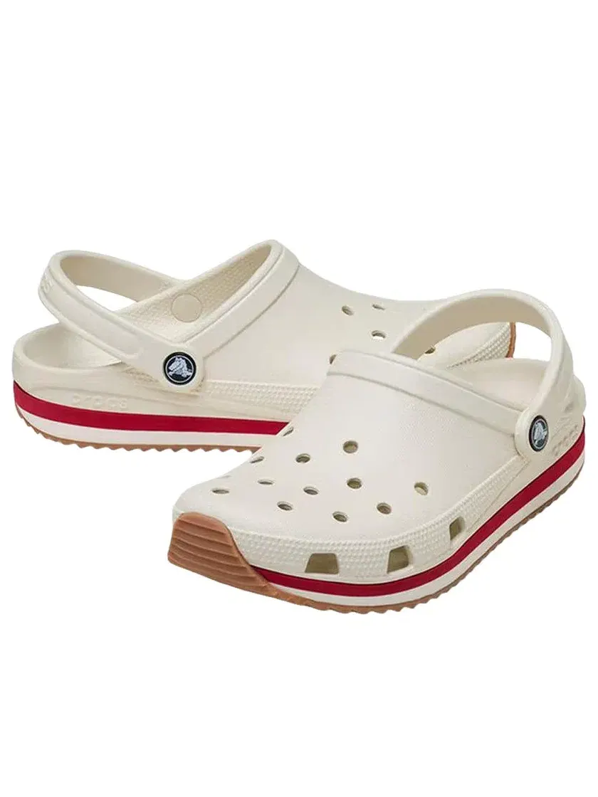 Мужские сандалии из резины с закрытым носком Crocband Clog Summit White Crocs — изображение 3 из 6, белый