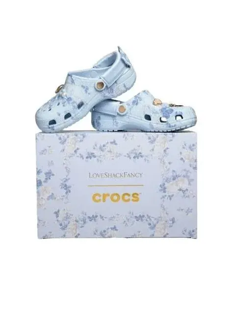 Сабо Crocs x LoveShackFancy Classic Clog 'Blue' — изображение 4 из 6, синий