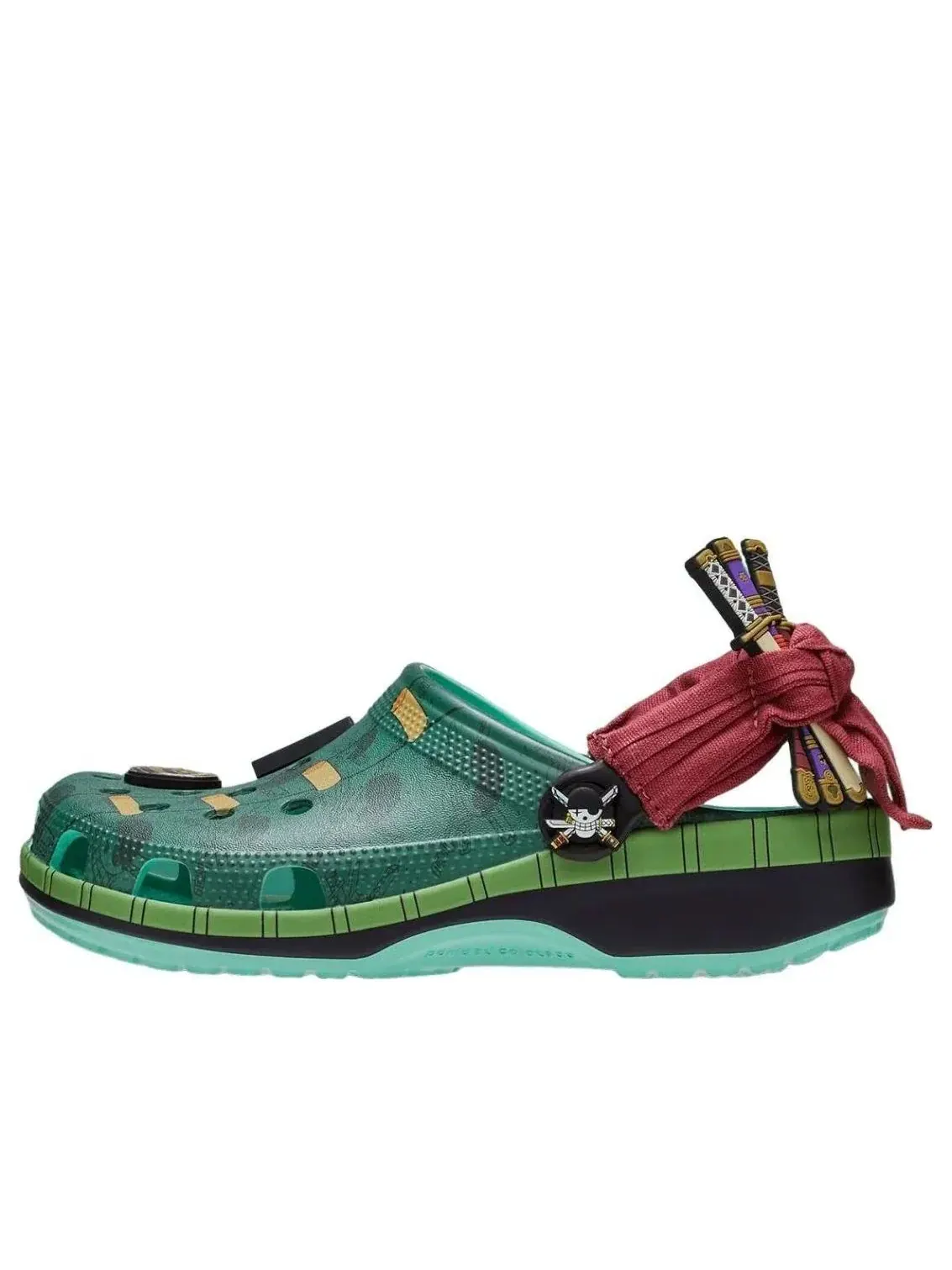 Сабо Crocs x One Piece Classic Clog 'Zoro' — изображение 1 из 5, зеленый