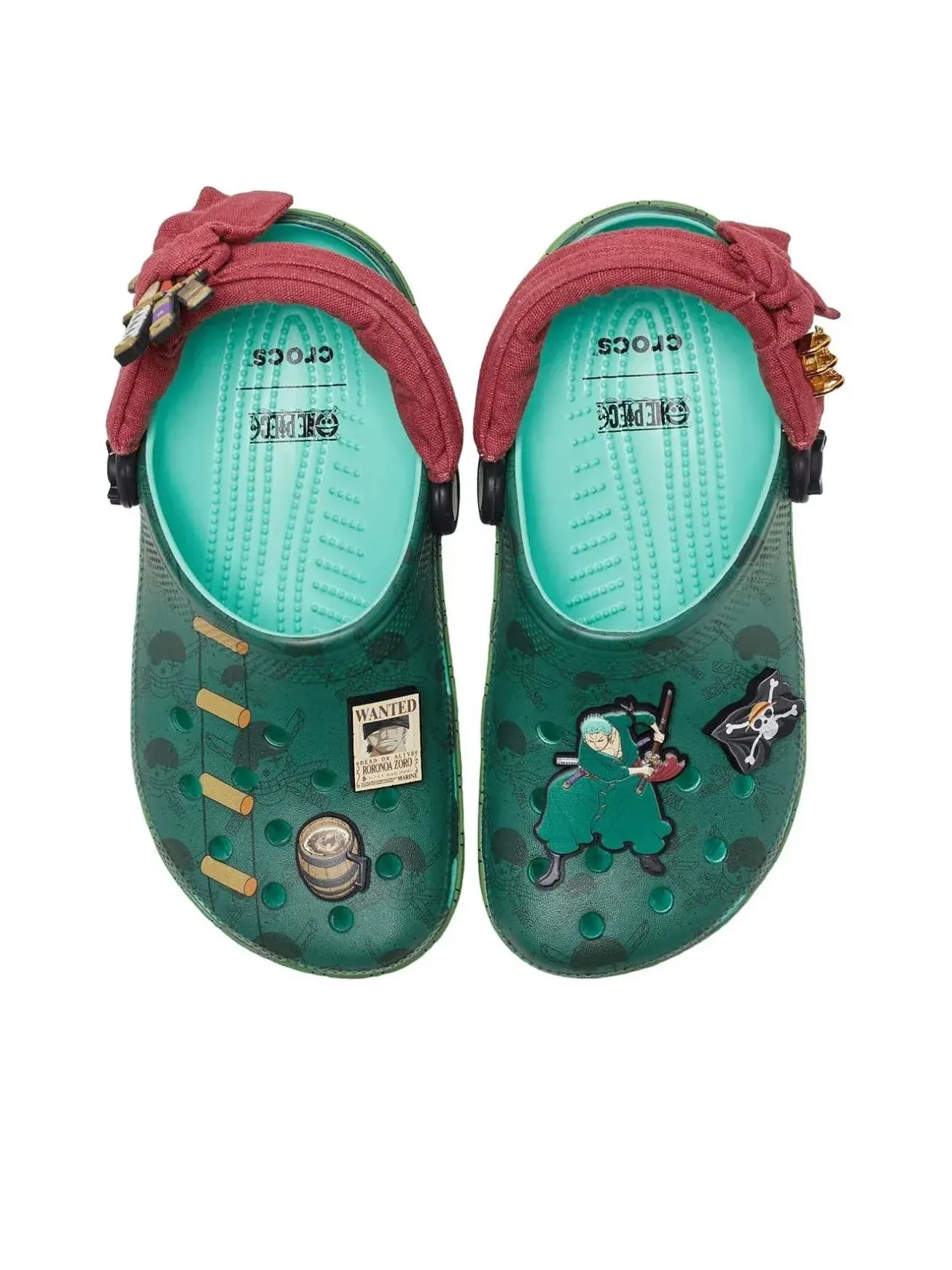 Сабо Crocs x One Piece Classic Clog 'Zoro' — изображение 2 из 5, зеленый
