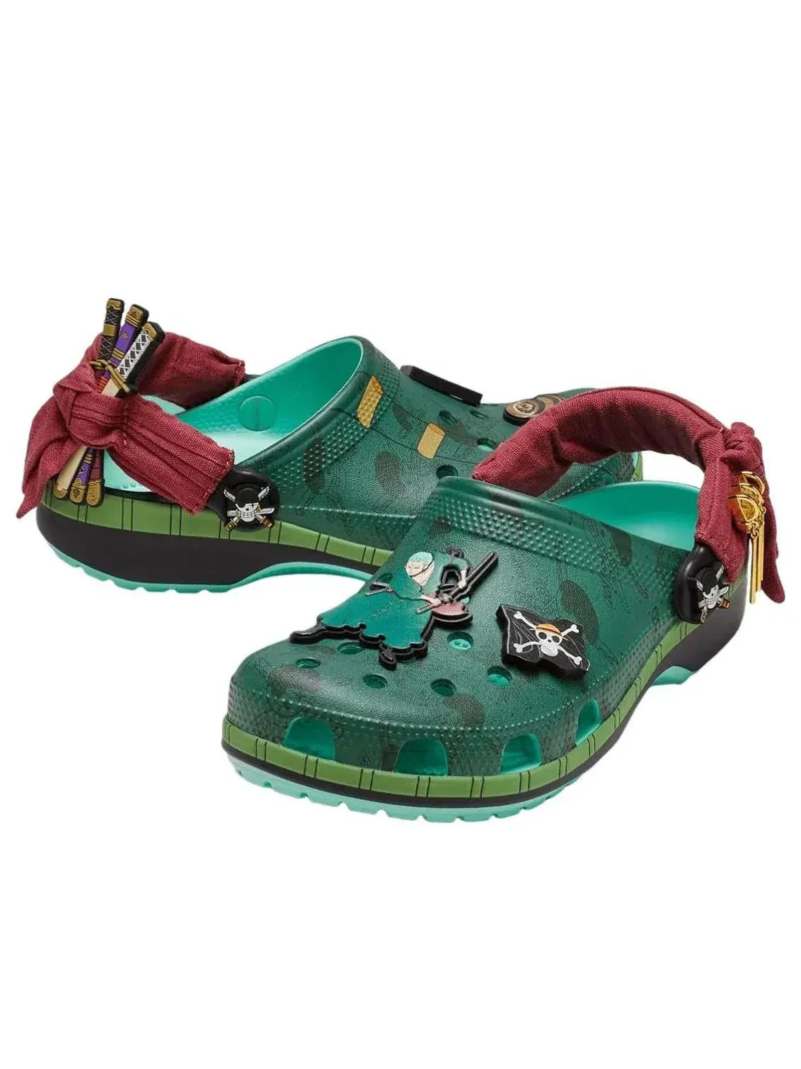 Сабо Crocs x One Piece Classic Clog 'Zoro' — изображение 4 из 5, зеленый