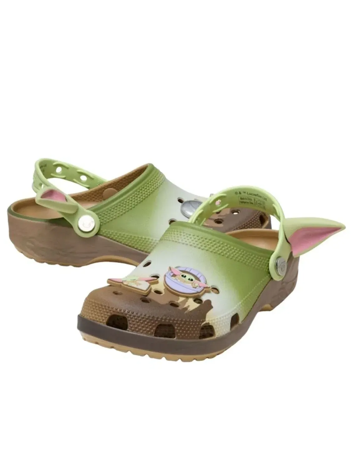 Сабо Crocs x Star Wars Classic Clog 'Grogu' 213003-90H — изображение 2 из 5, зеленый