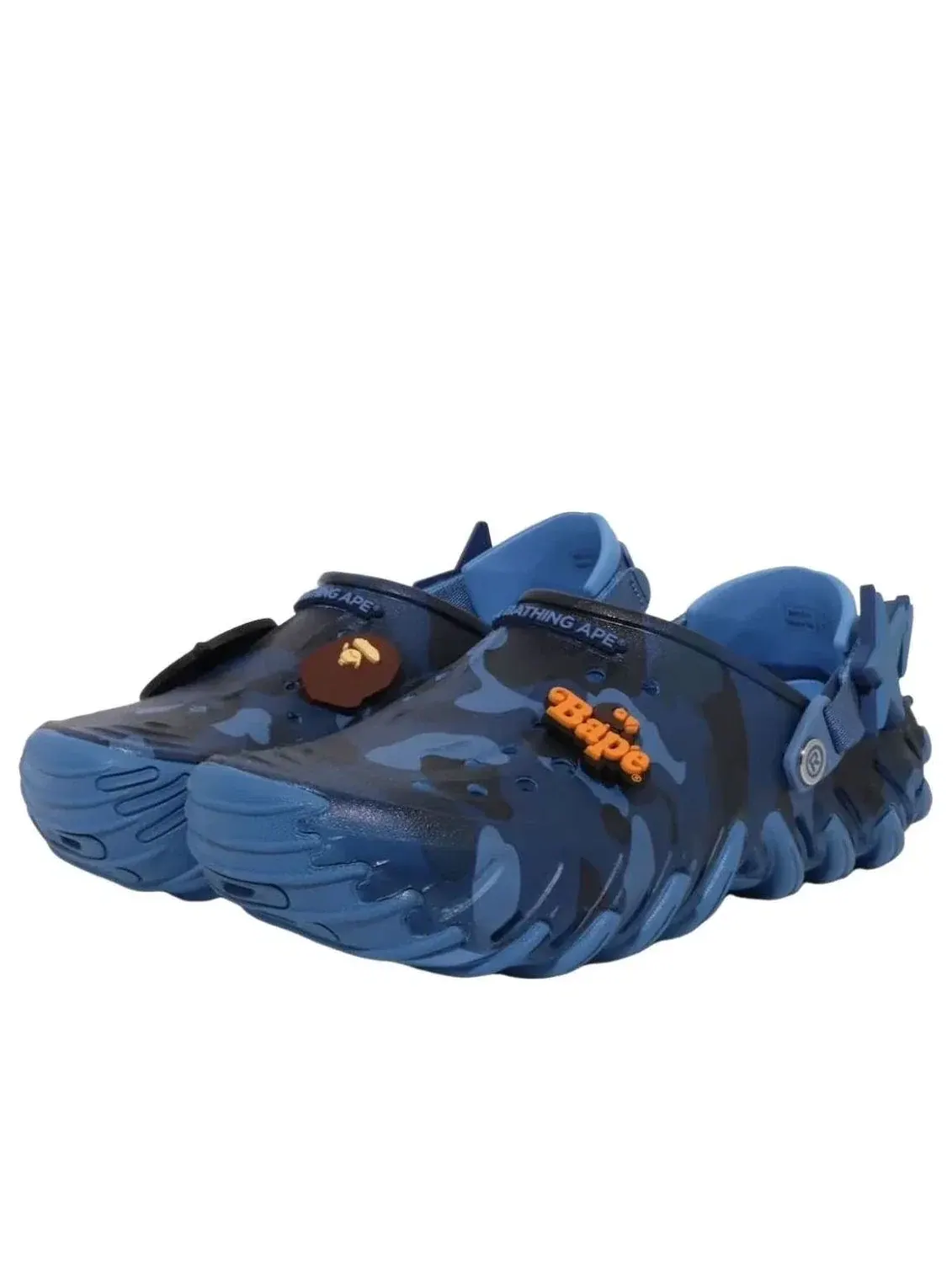 Сабо Crocs x BAPE Echo RO Clog 'Blue Camo' 213140-4SN — изображение 2 из 5, темно-синий