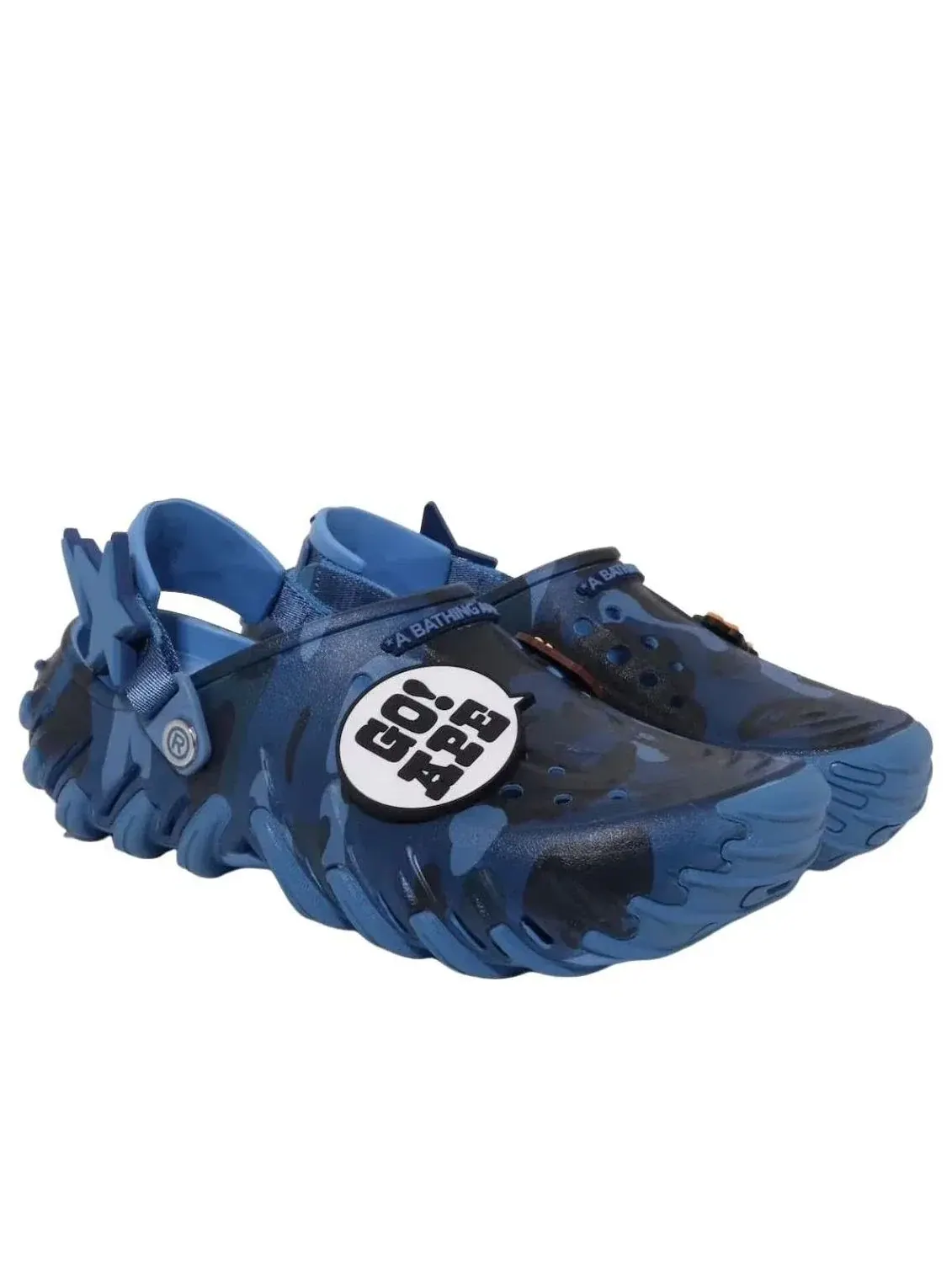 Сабо Crocs x BAPE Echo RO Clog 'Blue Camo' 213140-4SN — изображение 3 из 5, темно-синий