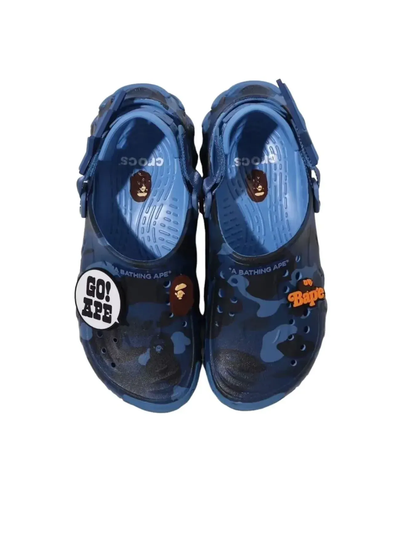 Сабо Crocs x BAPE Echo RO Clog 'Blue Camo' 213140-4SN — изображение 4 из 5, темно-синий