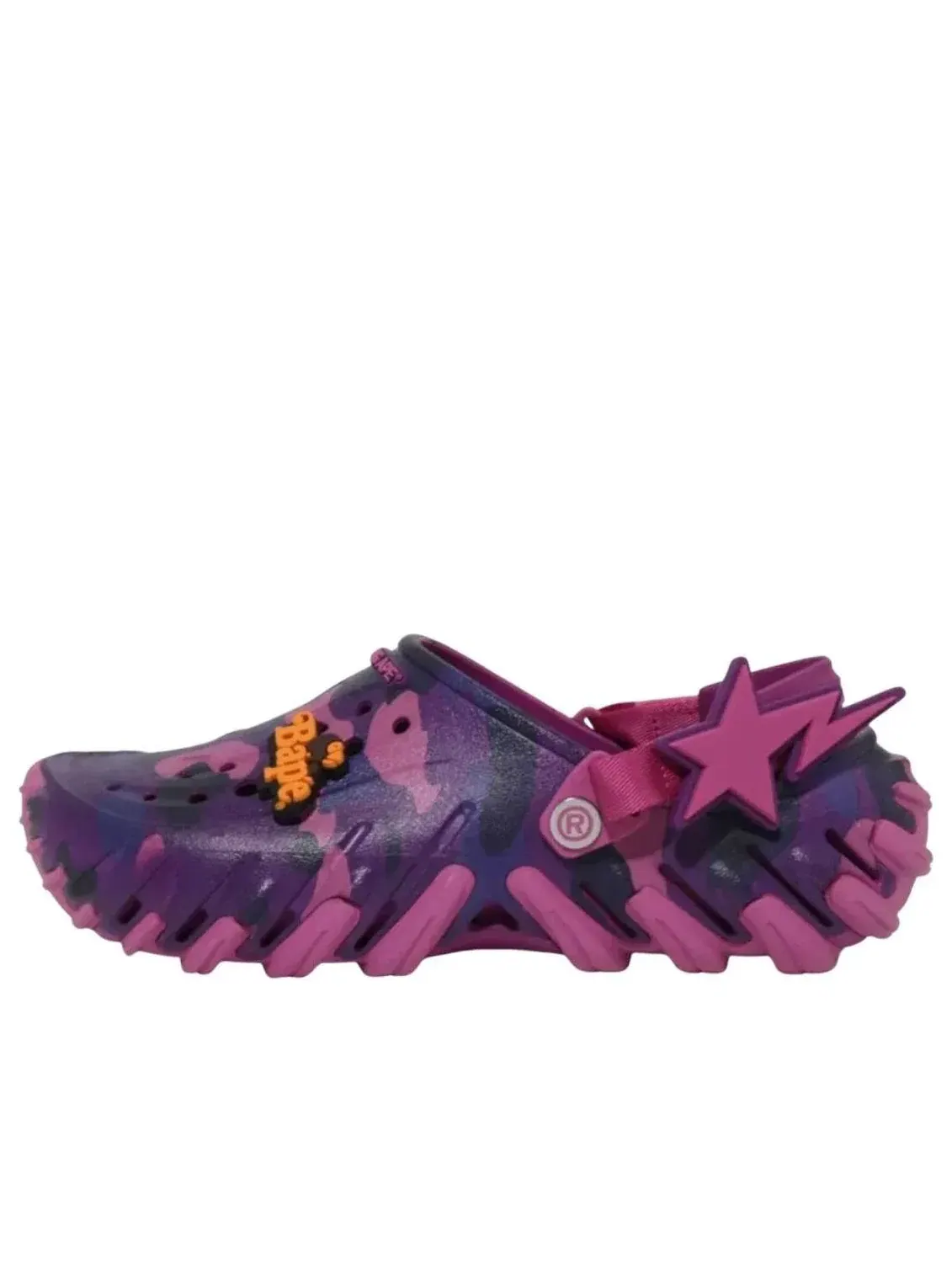 Сабо Crocs x BAPE Echo RO Clog 'Purple Camo' 213140-5BV — изображение 1 из 5, фиолетовый