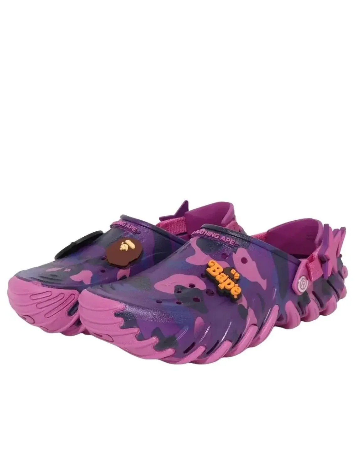 Сабо Crocs x BAPE Echo RO Clog 'Purple Camo' 213140-5BV — изображение 2 из 5, фиолетовый