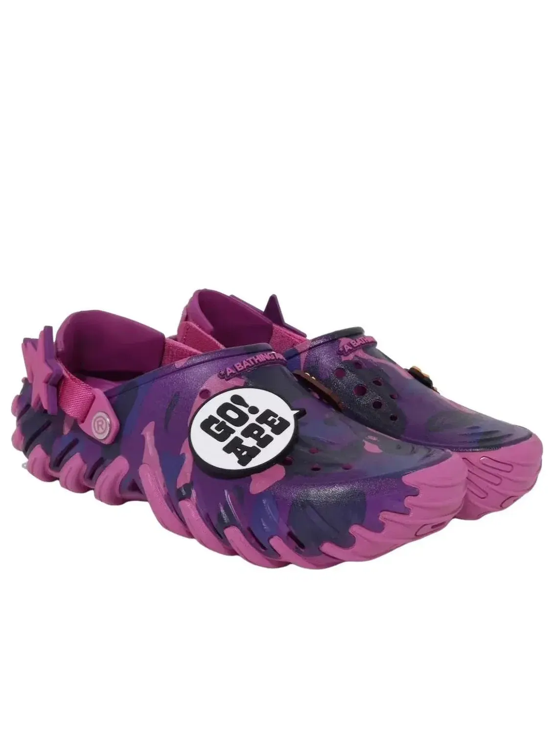 Сабо Crocs x BAPE Echo RO Clog 'Purple Camo' 213140-5BV — изображение 3 из 5, фиолетовый
