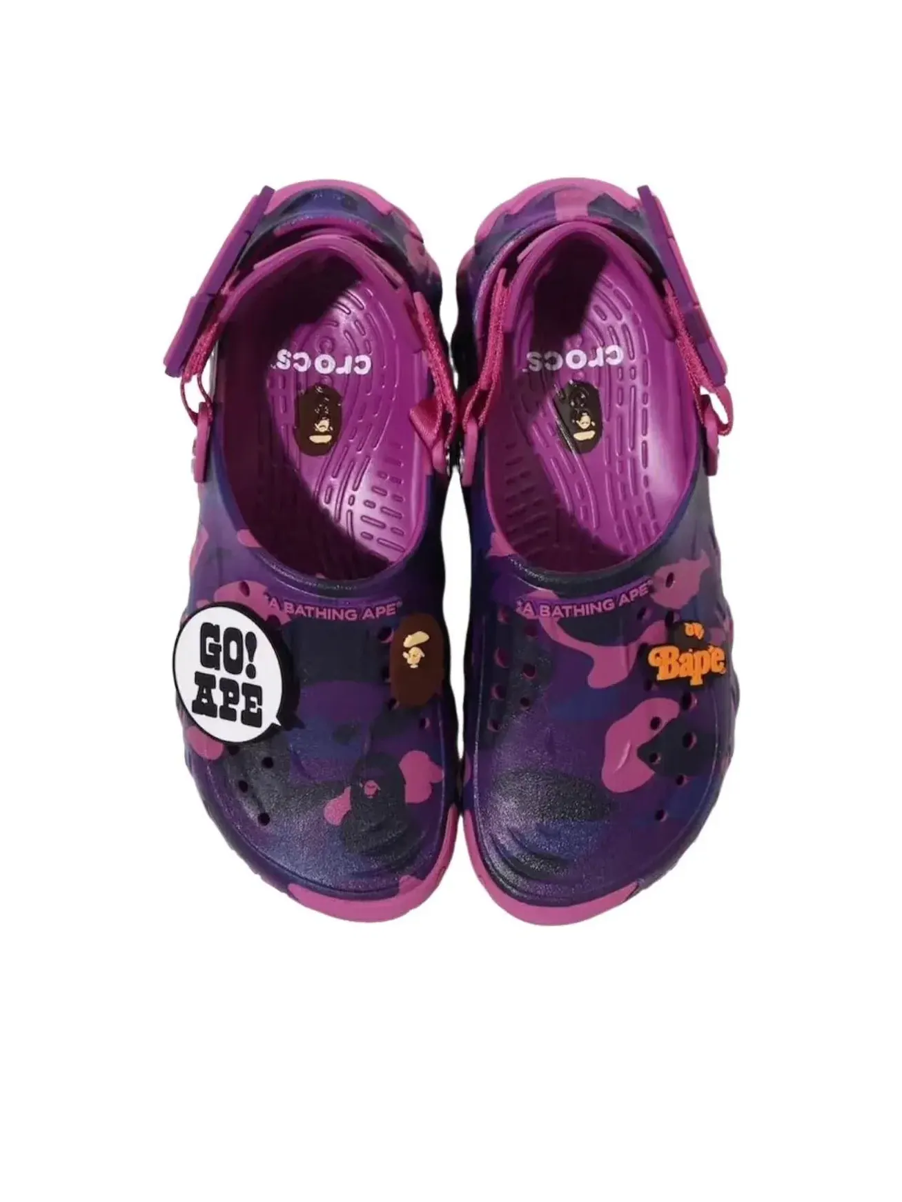 Сабо Crocs x BAPE Echo RO Clog 'Purple Camo' 213140-5BV — изображение 4 из 5, фиолетовый