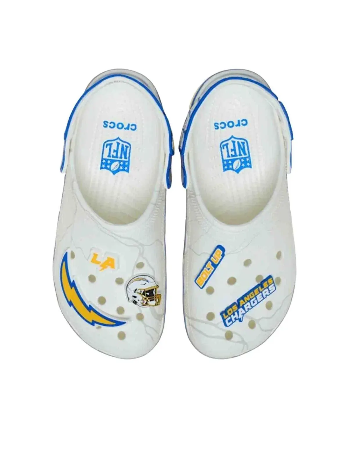 Сабо Crocs x NFL Classic Clog Los Angeles Chargers 'White Blue' 213170-90H — изображение 2 из 3, белый