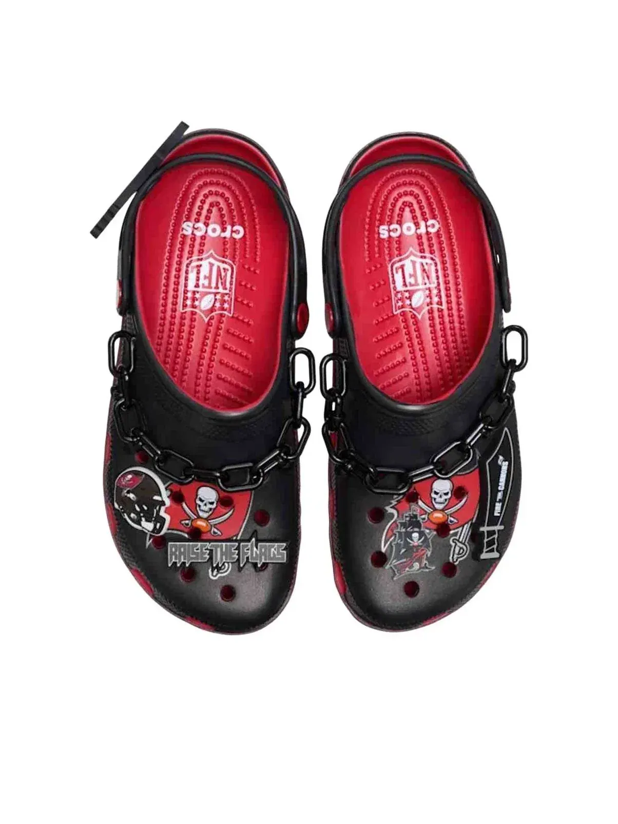 Сабо Crocs x NFL Classic Clog Tampa Bay Buccaneers 'Black Red' 213173-90H — изображение 2 из 2, черный