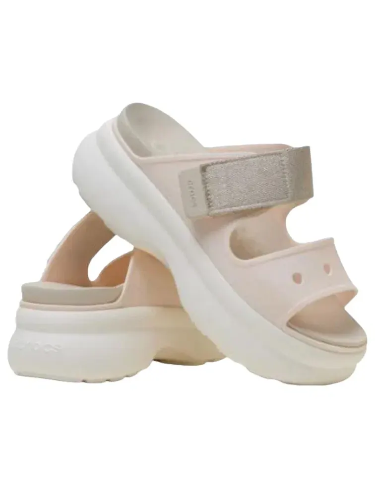 Женские сандалии с двумя ремешками Soho Two Strap Shimmer Crocs — изображение 3 из 6, розовый