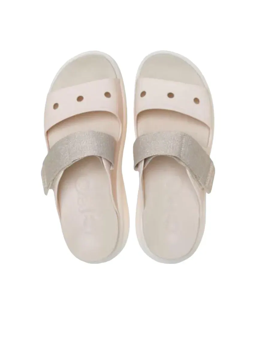 Женские сандалии с двумя ремешками Soho Two Strap Shimmer Crocs — изображение 4 из 6, розовый