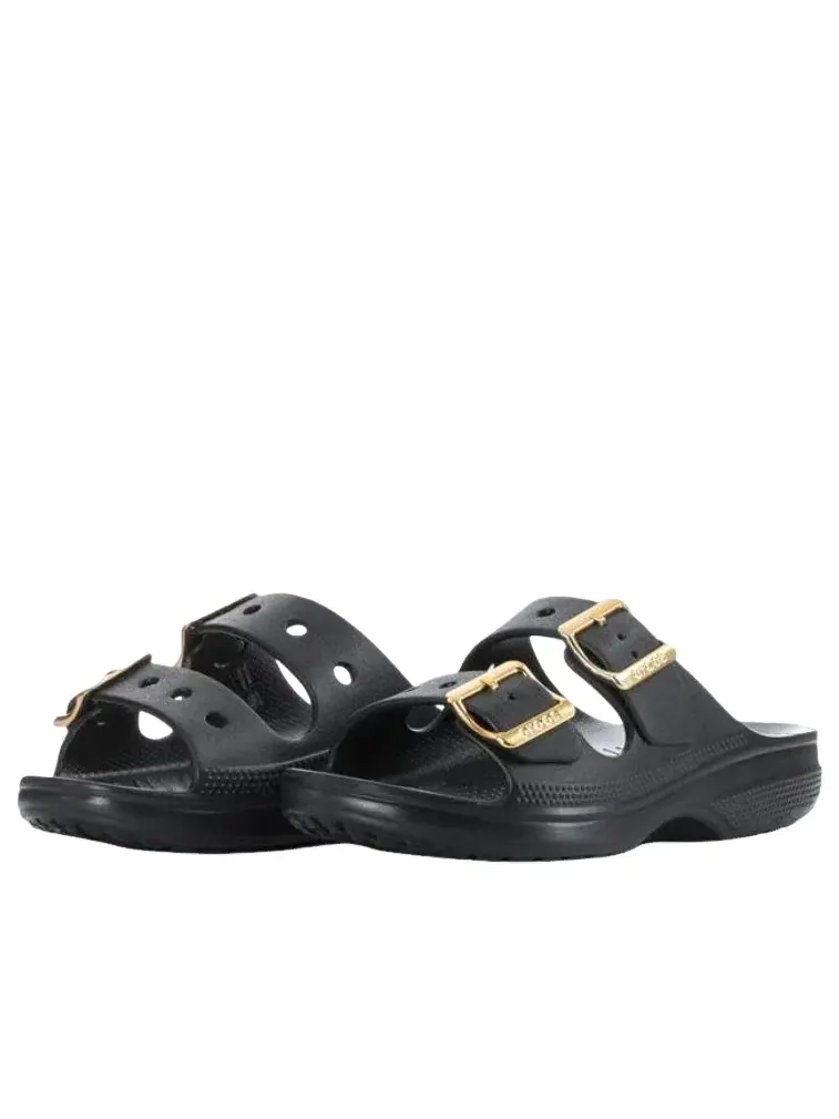 Женские сандалии с пряжкой Crocs Metallic Buckle Saturday — изображение 4 из 7, черный
