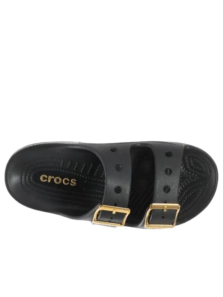 Женские сандалии с пряжкой Crocs Metallic Buckle Saturday — изображение 5 из 7, черный