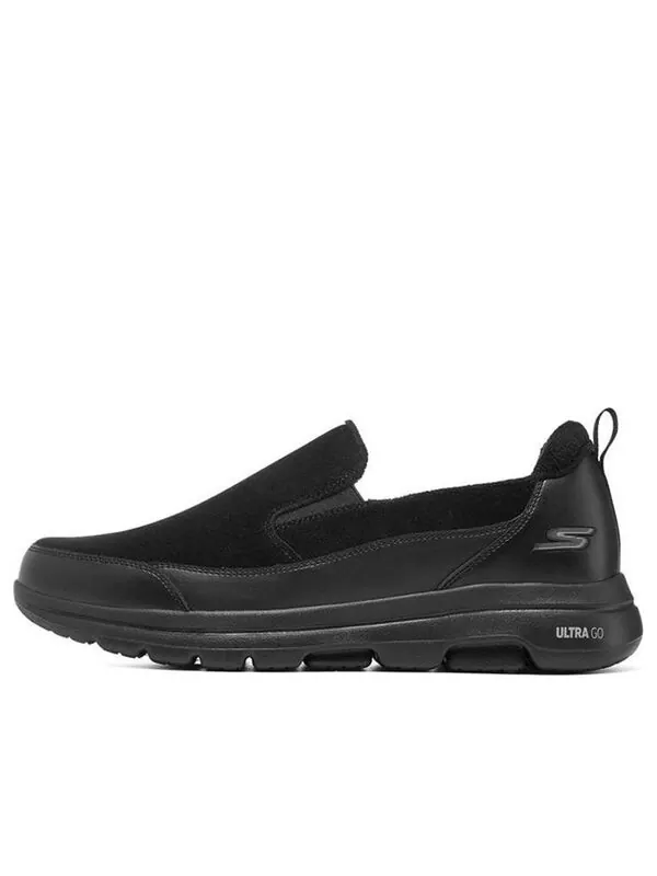 Кроссовки go walk 5 leather 'black' Skechers — изображение 1 из 4, черный