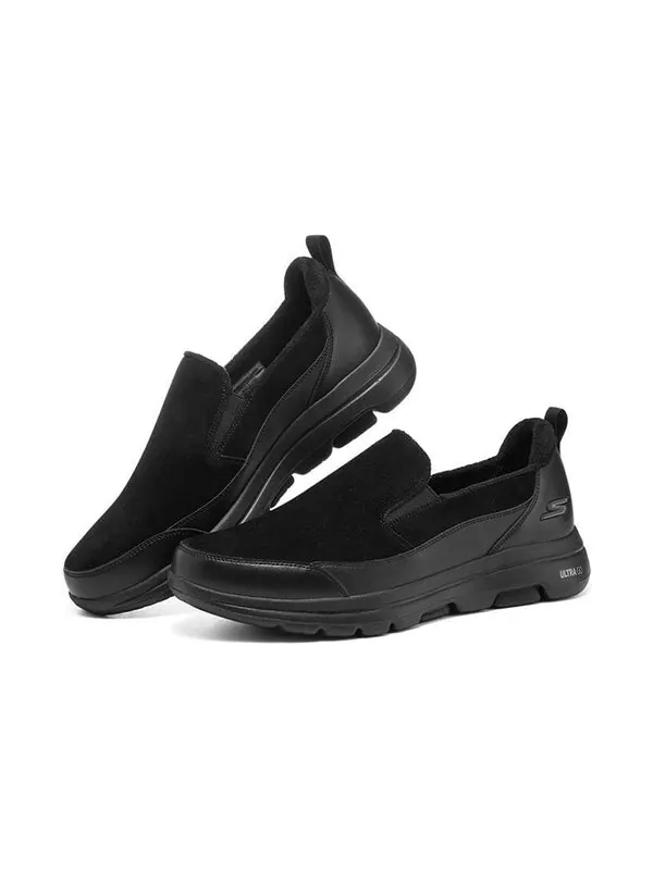 Кроссовки go walk 5 leather 'black' Skechers — изображение 4 из 4, черный