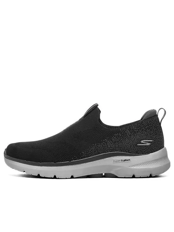 Кроссовки go walk 6 slip on 'black' Skechers — изображение 1 из 4, черный