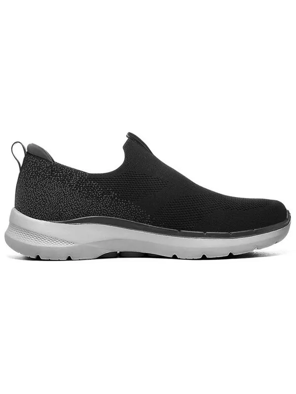 Кроссовки go walk 6 slip on 'black' Skechers — изображение 2 из 4, черный