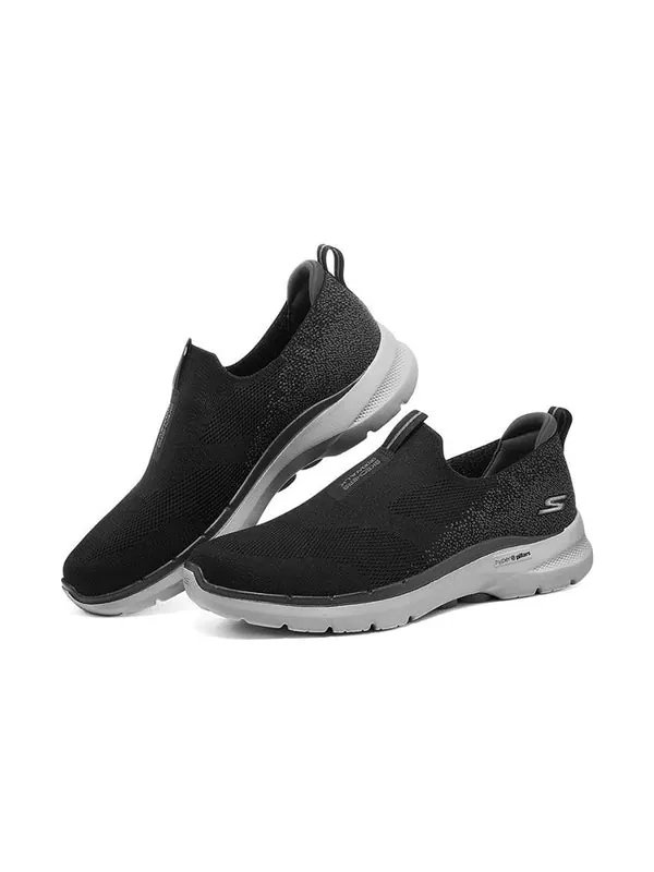 Кроссовки go walk 6 slip on 'black' Skechers — изображение 3 из 4, черный