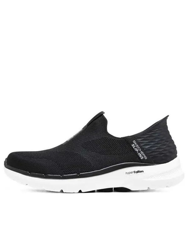 Кроссовки go walk 6 'black white' Skechers — изображение 1 из 4, черный/белый