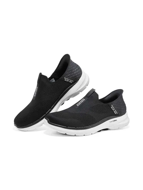 Кроссовки go walk 6 'black white' Skechers — изображение 3 из 4, черный/белый