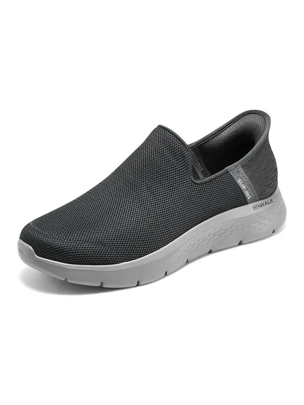 Кроссовки slip ins go walk 'dark grey' Skechers — изображение 3 из 4, серый