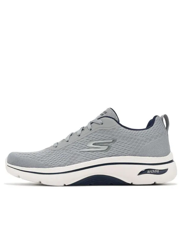 Кроссовки go walk arch fit 2.0 'grey white' Skechers — изображение 1 из 4, серый/белый/темно-синий