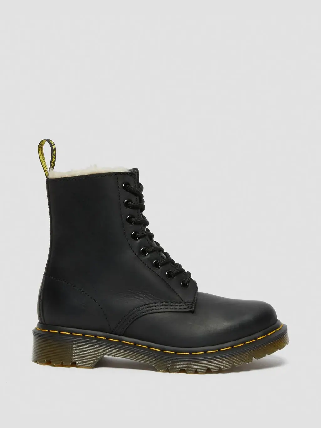Ботинки Dr. Martens 1460 Faux Fur Lined Lace Up — изображение 2 из 10, черный