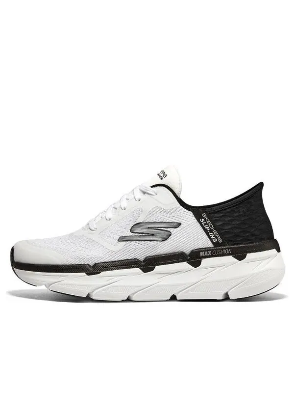 Кроссовки max cushioning premier slip-ins 'white black' Skechers — изображение 1 из 4, белый/черный