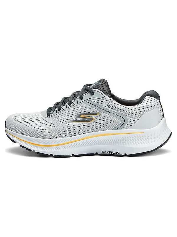 Кроссовки gorun consistent 2.0 mile marker 'grey' Skechers — изображение 2 из 4, серый/желтый/белый