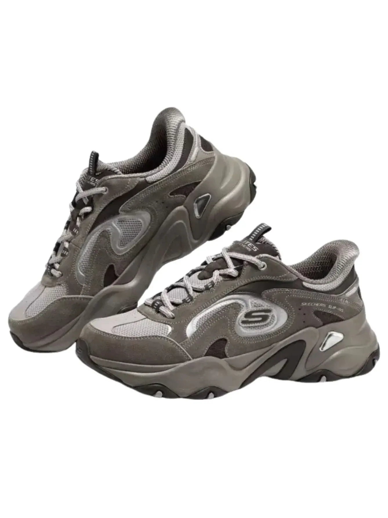 Кроссовки Skechers Delight 5.0 'Charcoal Gray Black' 232417-GYBR — изображение 2 из 5, серый