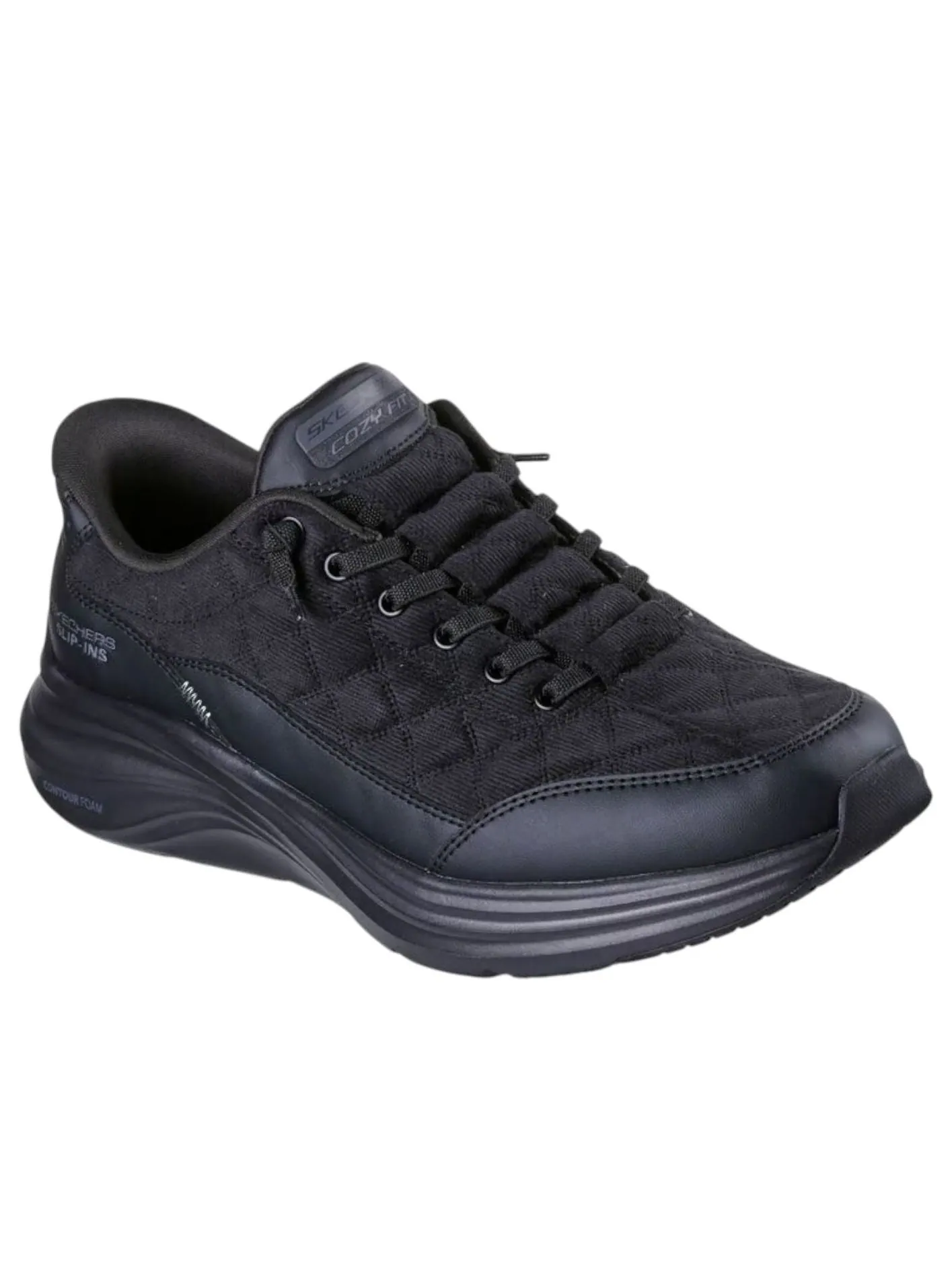 Skechers Slip-ins Contour Foam Cozy Fit Cordelux 'Black' — изображение 2 из 5, черный
