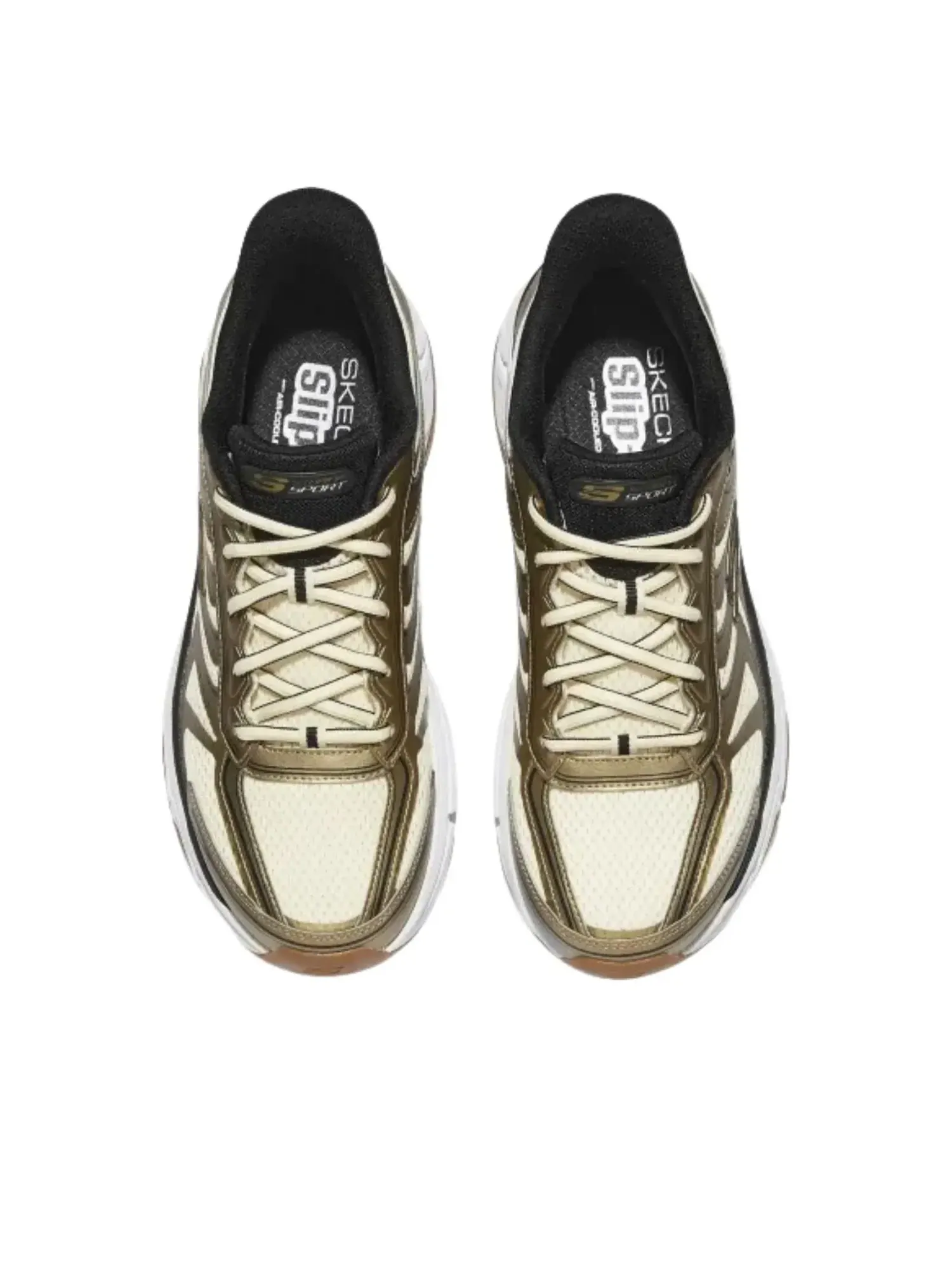 Кроссовки Skechers Stamina 'Gold Black White' — изображение 3 из 6, золото