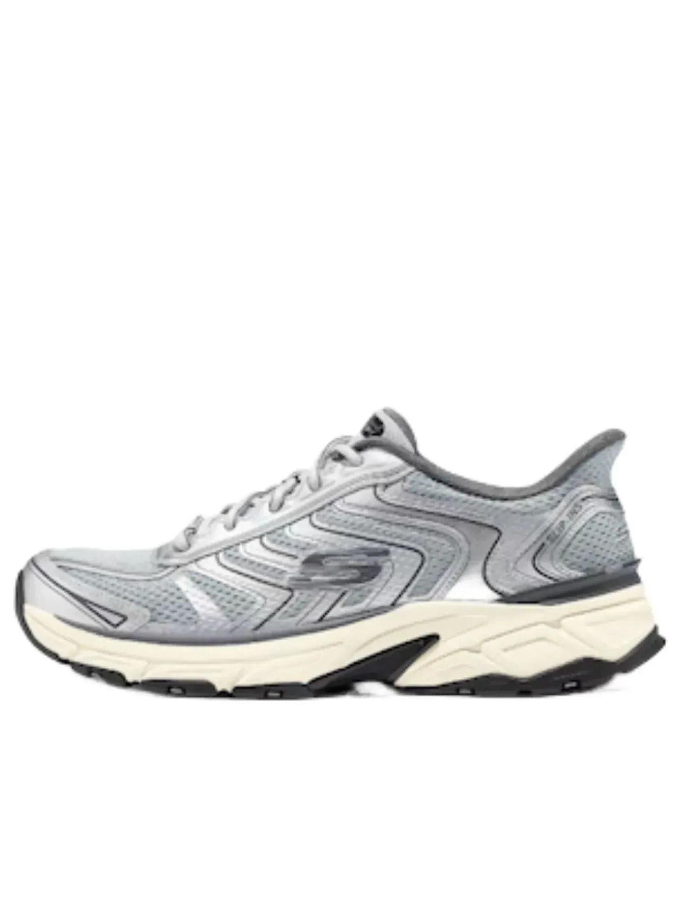 Кроссовки Skechers Stamina 'Silver Grey' — изображение 1 из 6, серебряный