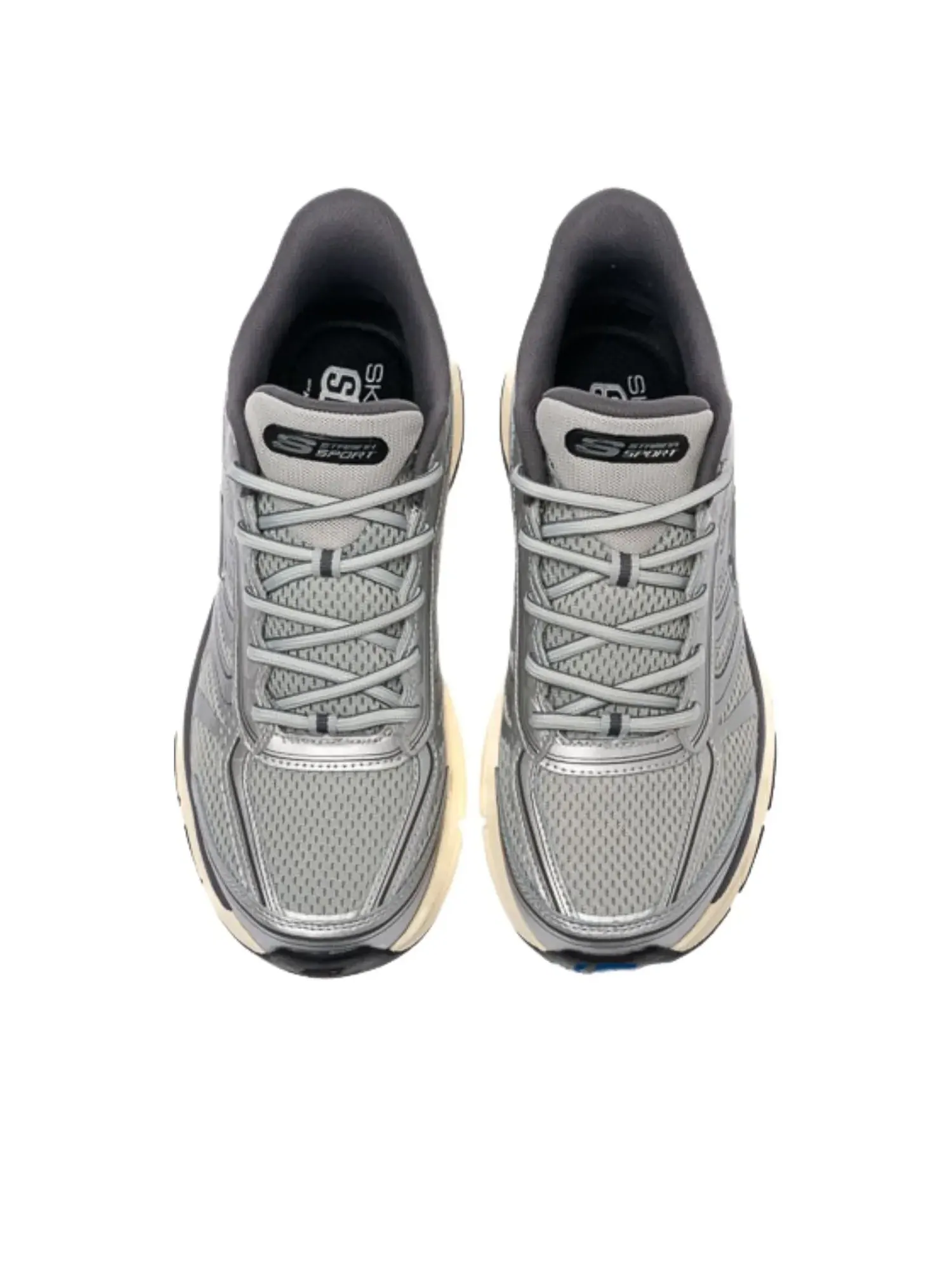 Кроссовки Skechers Stamina 'Silver Grey' — изображение 3 из 6, серебряный