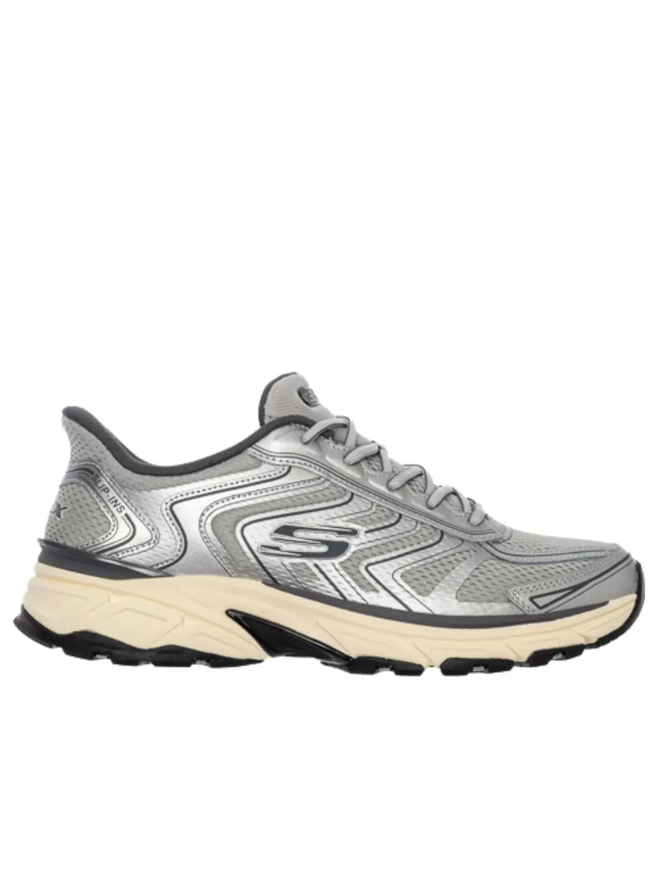 Кроссовки Skechers Stamina 'Silver Grey' — изображение 6 из 6, серебряный