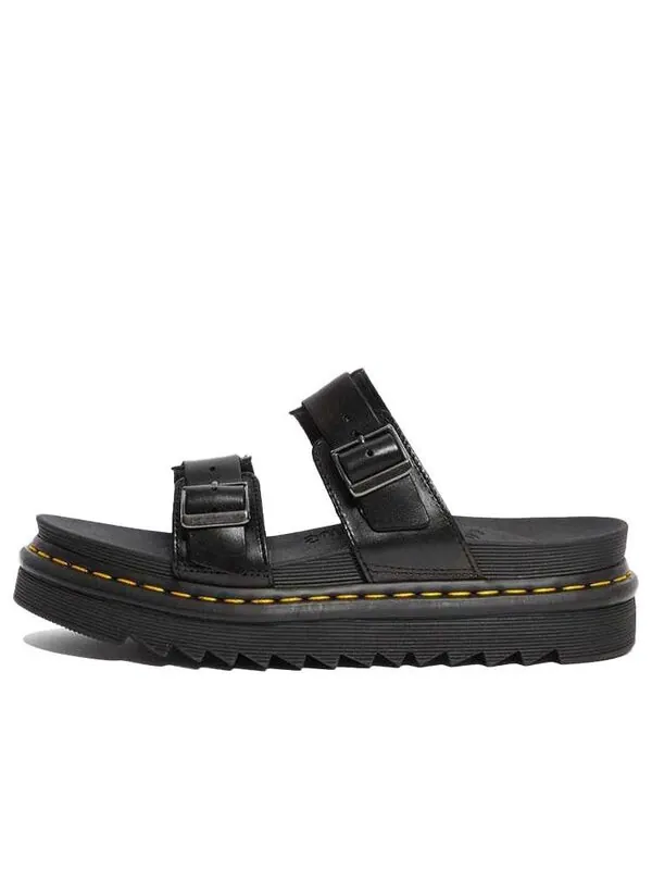 Сандалии Dr. Martens Myles Brando Leather Sandals, кожаные — изображение 1 из 4, черный