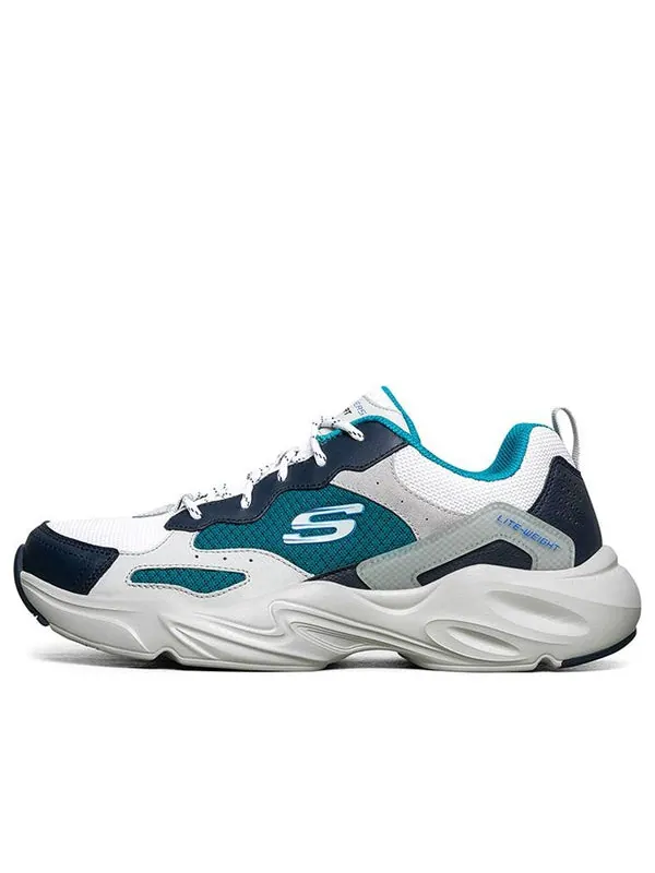 Кроссовки stamina airy low-top running shoes white/blue/green Skechers — изображение 1 из 4, зеленый