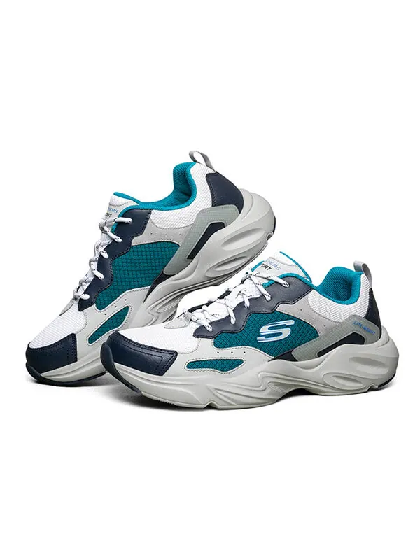 Кроссовки stamina airy low-top running shoes white/blue/green Skechers — изображение 3 из 4, зеленый