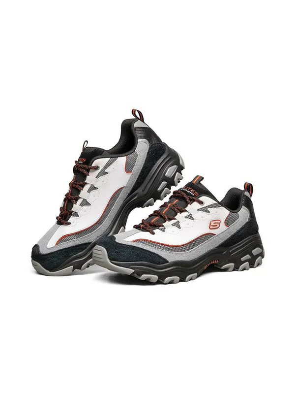 Кроссовки d lites 1.0 low-top running shoes black/grey/white Skechers — изображение 3 из 4, черный/серый/белый